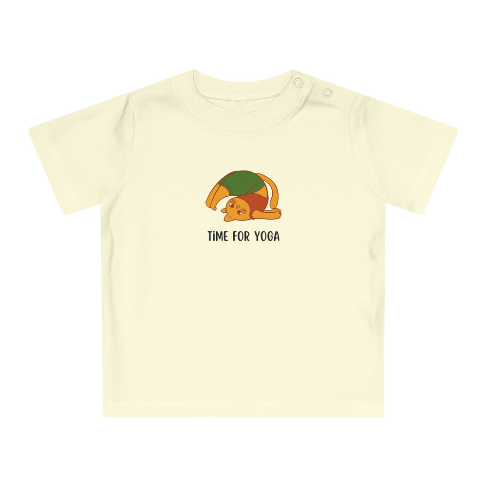 "Time for Yoga" ORGANIC Baby T-Shirt Infant nature soft trendy Kawaii cute cats baby shower