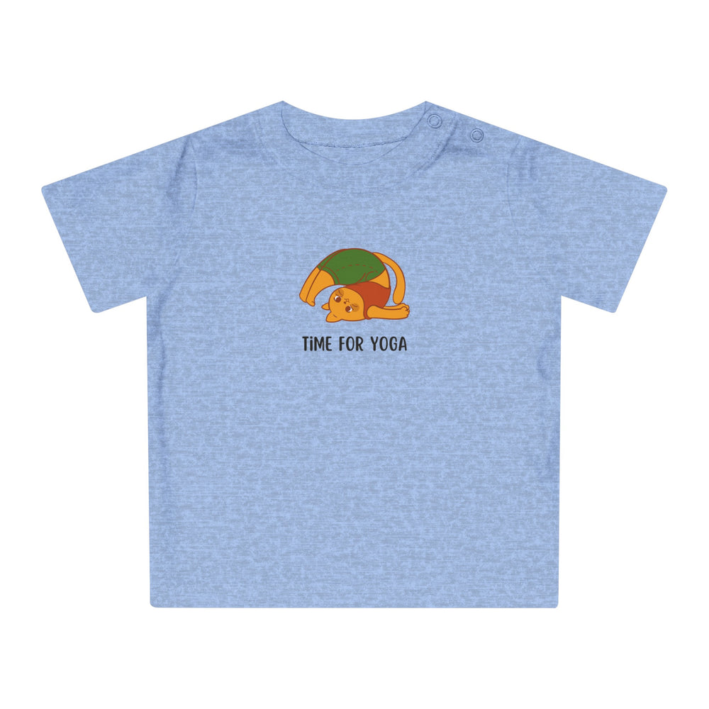 "Time for Yoga" ORGANIC Baby T-Shirt Infant nature soft trendy Kawaii cute cats baby shower