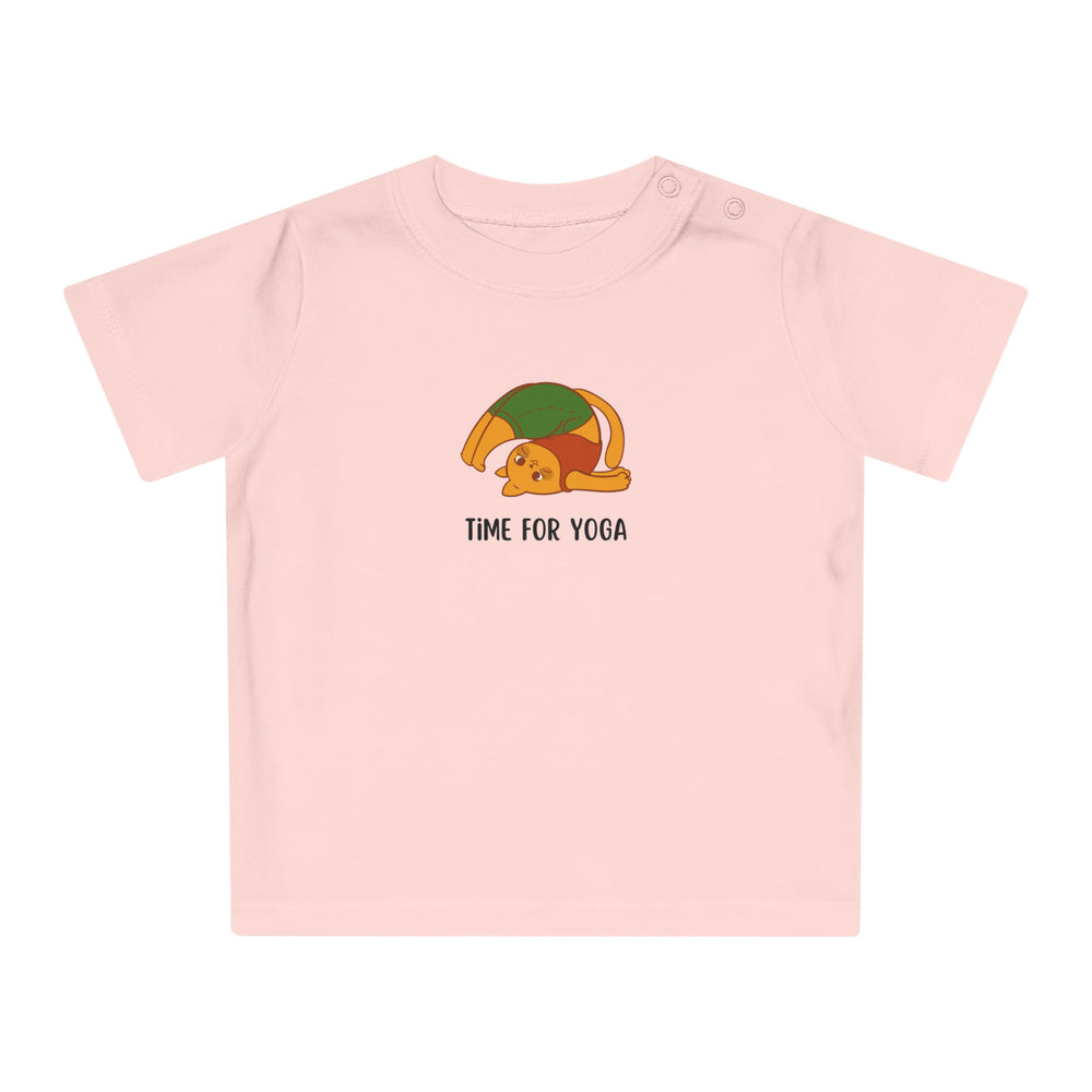 "Time for Yoga" ORGANIC Baby T-Shirt Infant nature soft trendy Kawaii cute cats baby shower